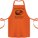Hedgehogs Just Share the Hedge Funny Cotton Apron 100% Organic Orange