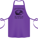 Hedgehogs Just Share the Hedge Funny Cotton Apron 100% Organic Purple