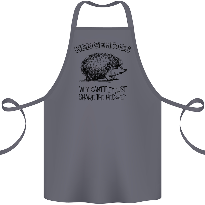 Hedgehogs Just Share the Hedge Funny Cotton Apron 100% Organic Steel