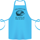 Hedgehogs Just Share the Hedge Funny Cotton Apron 100% Organic Turquoise