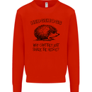 Hedgehogs Just Share the Hedge Funny Kids Sweatshirt Jumper Bright Red