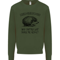 Hedgehogs Just Share the Hedge Funny Kids Sweatshirt Jumper Forest Green