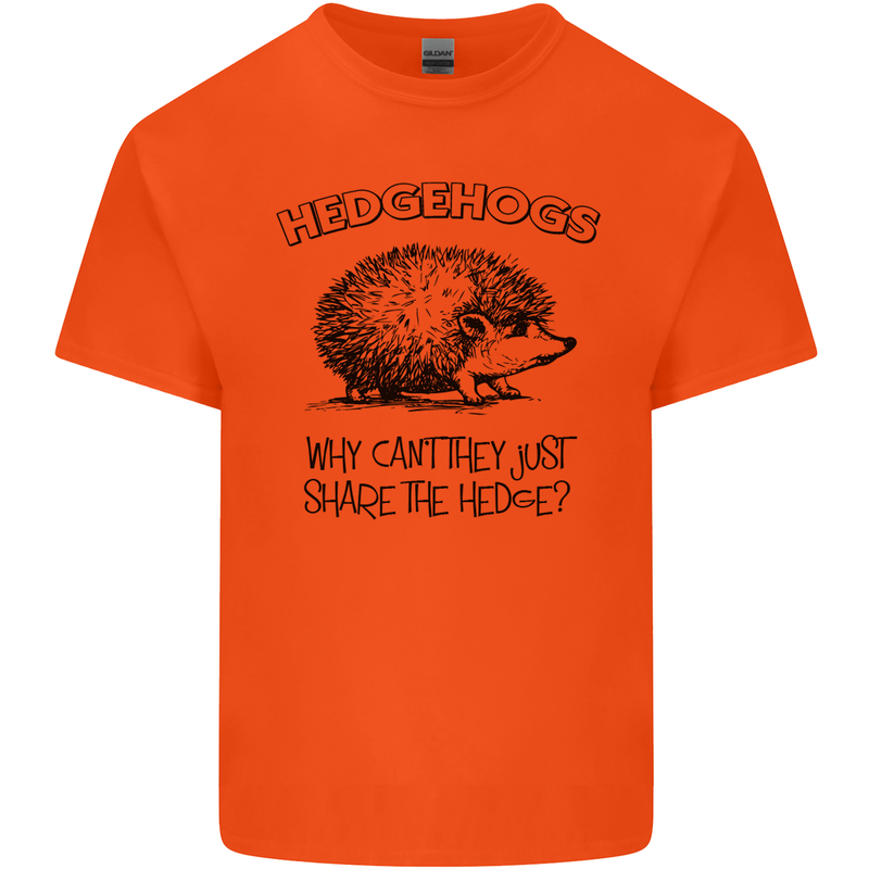 Hedgehogs Just Share the Hedge Funny Kids T-Shirt Childrens Orange