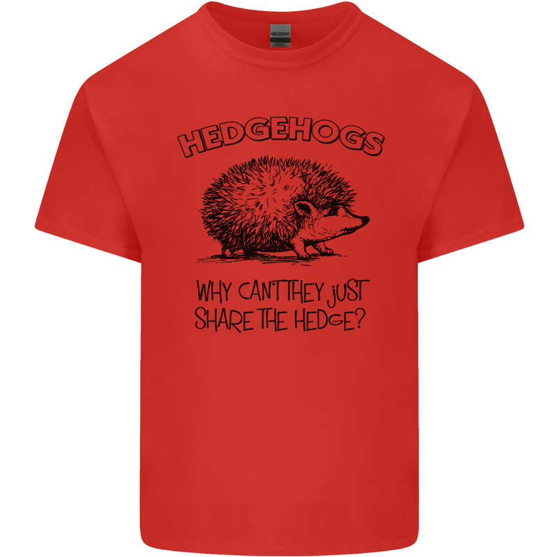 Hedgehogs Just Share the Hedge Funny Kids T-Shirt Childrens Red