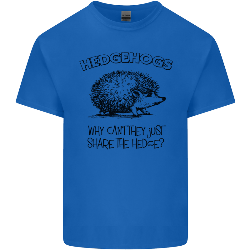 Hedgehogs Just Share the Hedge Funny Kids T-Shirt Childrens Royal Blue