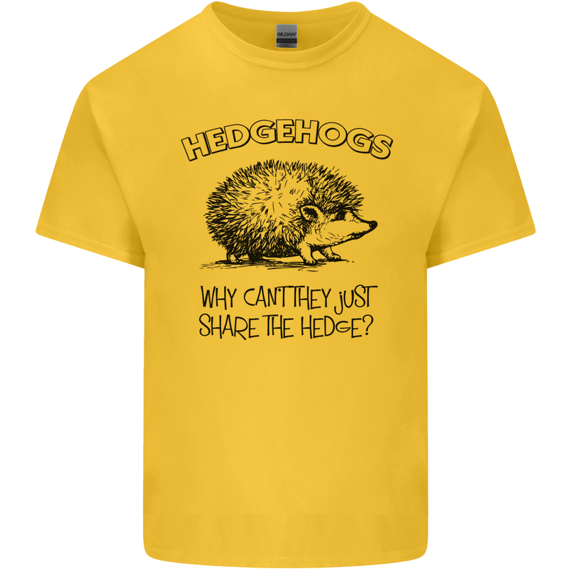 Hedgehogs Just Share the Hedge Funny Kids T-Shirt Childrens Yellow