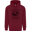 Hedgehogs Just Share the Hedge Funny Mens 80% Cotton Hoodie Maroon