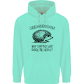 Hedgehogs Just Share the Hedge Funny Mens 80% Cotton Hoodie Peppermint