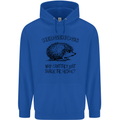 Hedgehogs Just Share the Hedge Funny Mens 80% Cotton Hoodie Royal Blue