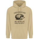 Hedgehogs Just Share the Hedge Funny Mens 80% Cotton Hoodie Sand