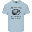 Hedgehogs Just Share the Hedge Funny Mens Cotton T-Shirt Tee Top Light Blue
