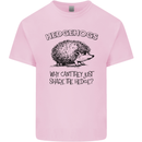Hedgehogs Just Share the Hedge Funny Mens Cotton T-Shirt Tee Top Light Pink