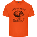 Hedgehogs Just Share the Hedge Funny Mens Cotton T-Shirt Tee Top Orange