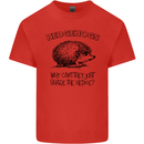 Hedgehogs Just Share the Hedge Funny Mens Cotton T-Shirt Tee Top Red