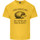 Hedgehogs Just Share the Hedge Funny Mens Cotton T-Shirt Tee Top Yellow