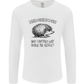 Hedgehogs Just Share the Hedge Funny Mens Long Sleeve T-Shirt White
