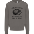 Hedgehogs Just Share the Hedge Funny Mens Sweatshirt Jumper Charcoal