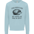 Hedgehogs Just Share the Hedge Funny Mens Sweatshirt Jumper Light Blue