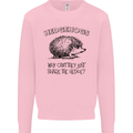 Hedgehogs Just Share the Hedge Funny Mens Sweatshirt Jumper Light Pink