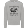 Hedgehogs Just Share the Hedge Funny Mens Sweatshirt Jumper Sports Grey