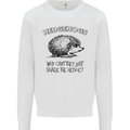 Hedgehogs Just Share the Hedge Funny Mens Sweatshirt Jumper White
