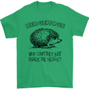 Hedgehogs Just Share the Hedge Funny Mens T-Shirt Cotton Gildan Irish Green