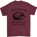Hedgehogs Just Share the Hedge Funny Mens T-Shirt Cotton Gildan Maroon