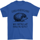 Hedgehogs Just Share the Hedge Funny Mens T-Shirt Cotton Gildan Royal Blue
