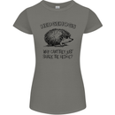 Hedgehogs Just Share the Hedge Funny Womens Petite Cut T-Shirt Charcoal