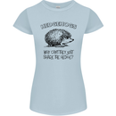 Hedgehogs Just Share the Hedge Funny Womens Petite Cut T-Shirt Light Blue