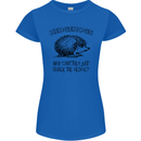Hedgehogs Just Share the Hedge Funny Womens Petite Cut T-Shirt Royal Blue