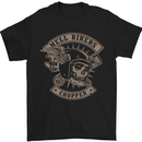 Hell Bikers Chopper Biker Skull Motorcycle Mens T-Shirt Cotton Gildan Black