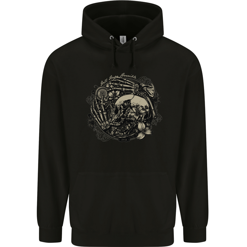 Hell Hope Horrible Skulls Gothic Biker Mens Hoodie Black