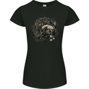 Hell Hope Horrible Skulls Gothic Biker Womens Petite Cut T-Shirt Black