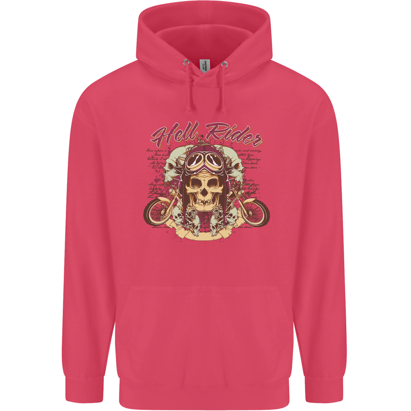 Hell Riders Motorcycle Motorbike Biker Childrens Kids Hoodie Heliconia