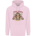 Hell Riders Motorcycle Motorbike Biker Childrens Kids Hoodie Light Pink