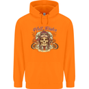 Hell Riders Motorcycle Motorbike Biker Childrens Kids Hoodie Orange