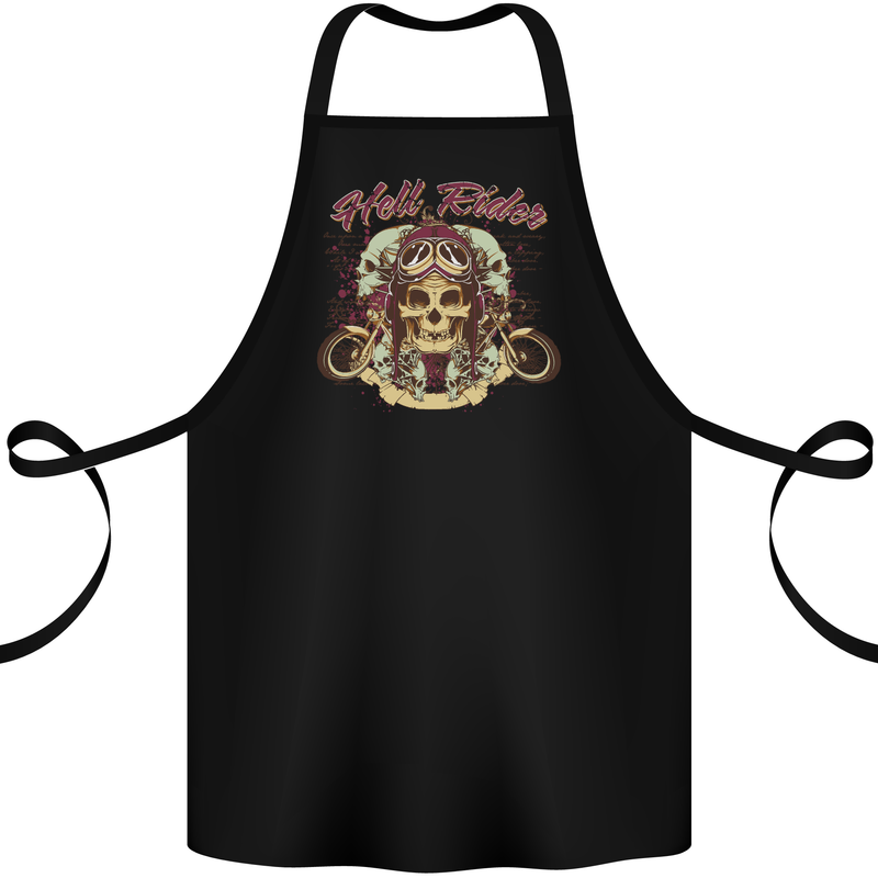 Hell Riders Motorcycle Motorbike Biker Cotton Apron 100% Organic Black