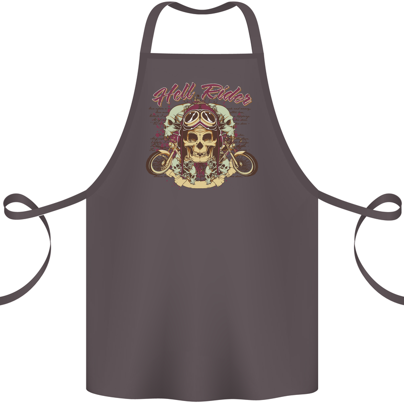 Hell Riders Motorcycle Motorbike Biker Cotton Apron 100% Organic Dark Grey