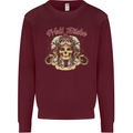 Hell Riders Motorcycle Motorbike Biker Kids Sweatshirt Jumper Maroon