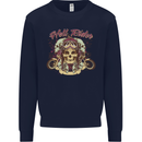 Hell Riders Motorcycle Motorbike Biker Kids Sweatshirt Jumper Navy Blue