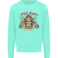 Hell Riders Motorcycle Motorbike Biker Kids Sweatshirt Jumper Peppermint