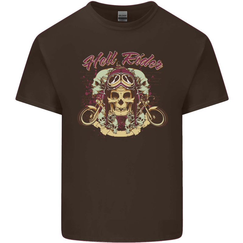 Hell Riders Motorcycle Motorbike Biker Kids T-Shirt Childrens Chocolate