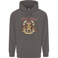 Hell Riders Motorcycle Motorbike Biker Mens 80% Cotton Hoodie Charcoal