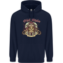 Hell Riders Motorcycle Motorbike Biker Mens 80% Cotton Hoodie Navy Blue