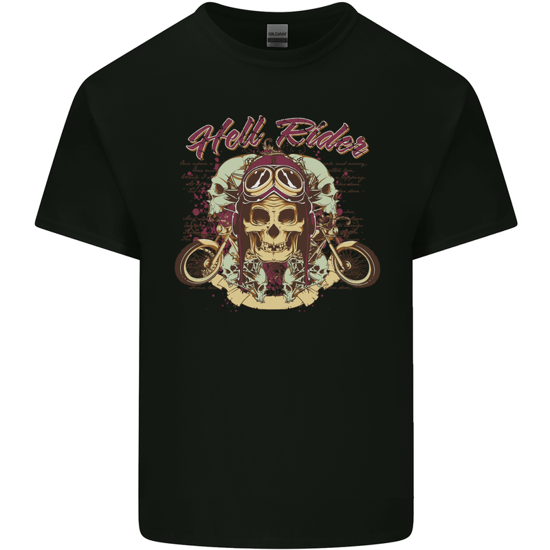 Hell Riders Motorcycle Motorbike Biker Mens Cotton T-Shirt Tee Top Black