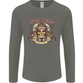 Hell Riders Motorcycle Motorbike Biker Mens Long Sleeve T-Shirt Charcoal