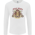 Hell Riders Motorcycle Motorbike Biker Mens Long Sleeve T-Shirt White