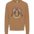 Hell Riders Motorcycle Motorbike Biker Mens Sweatshirt Jumper Caramel Latte