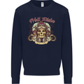 Hell Riders Motorcycle Motorbike Biker Mens Sweatshirt Jumper Navy Blue